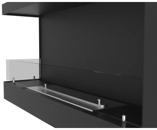 InFire - Sarok BIO kandalló 45x90 cm 3kW fekete