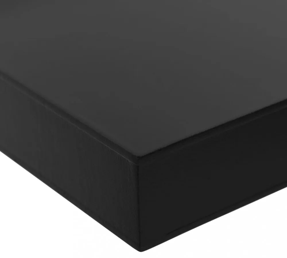 2 db fekete lebegő falipolc 120 x 20 x 3,8 cm