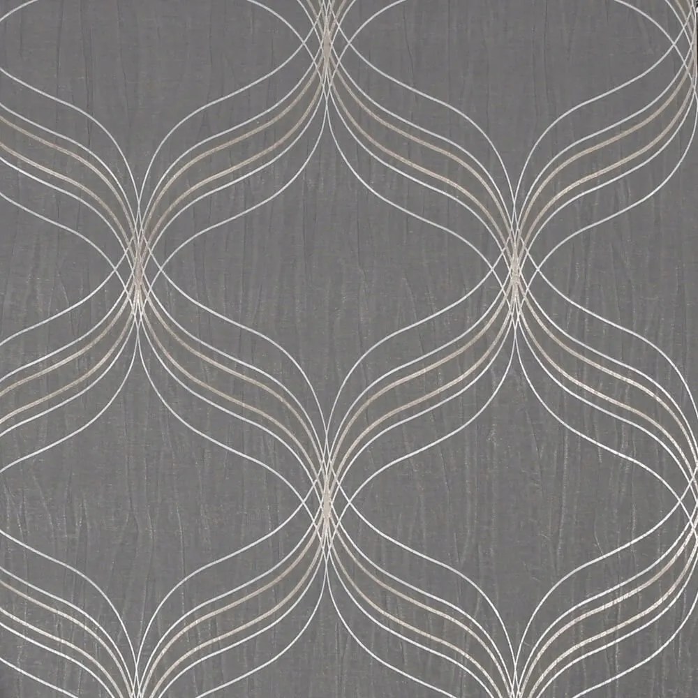 Szürke Mosható Vinil Tapéta Ezüst-arany Mintás