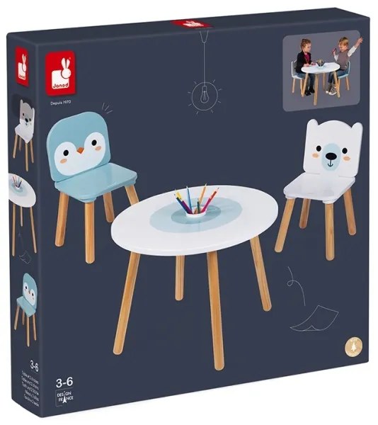 Janod - Fa asztal székekkel
