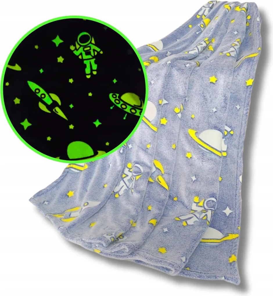 Sötétben Világító Takaró 150x200 Kis Űrhajós 12
