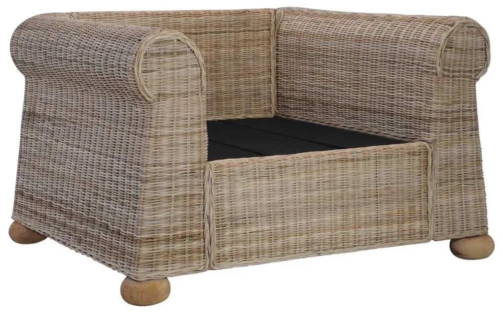 Természetes rattan fotel párnákkal