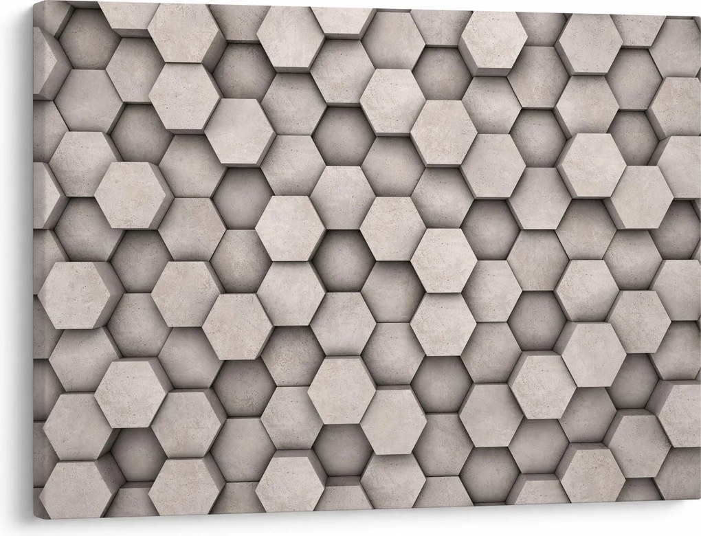 Kép - Hatszögek beton kivitelben (70x50 cm)