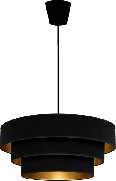 BRILAGI - LUNETA kábeles függőlámpa 1xE27/60W/230V, átmérő 40 cm, fekete/arany
