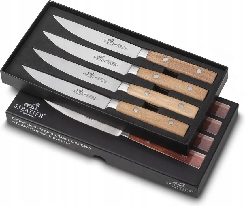 Gaucho Sabatier steak késkészlet 4 db 11,5 cm inox fa