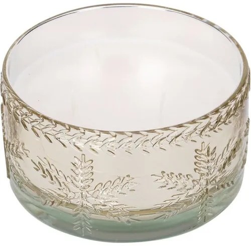 Glass snowflake gyertya üvegben, 350 g, arany, 15 x 8 cm