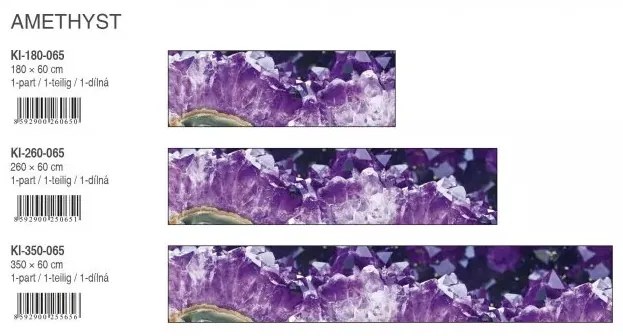 AMETHYST öntapadós konyhai poszter, 350x60 cm