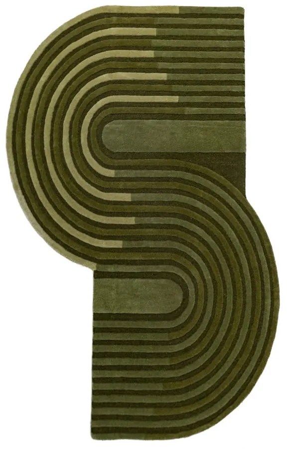 Zöld kézi szövésű gyapjú szőnyeg 200x290 cm Conway Retro – Flair Rugs