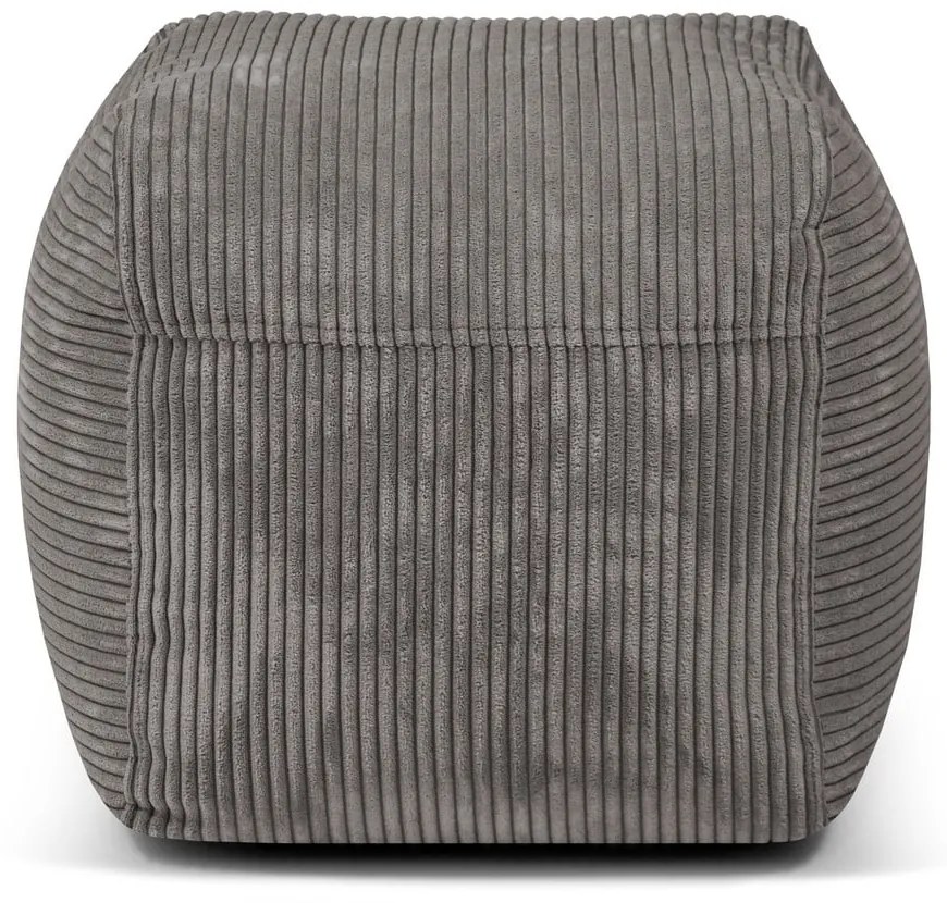 Világosszürke kordbársony babzsákfotel Plus 50 Lounge – SLOWDOWN