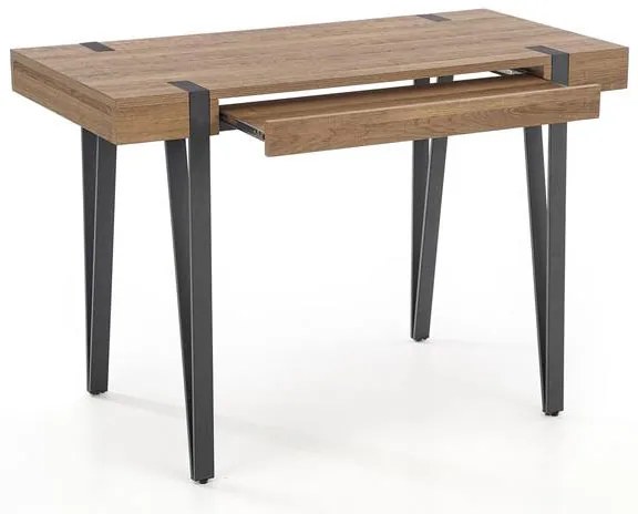 Íróasztal Bernie (sötét fa + fekete). 1048753
