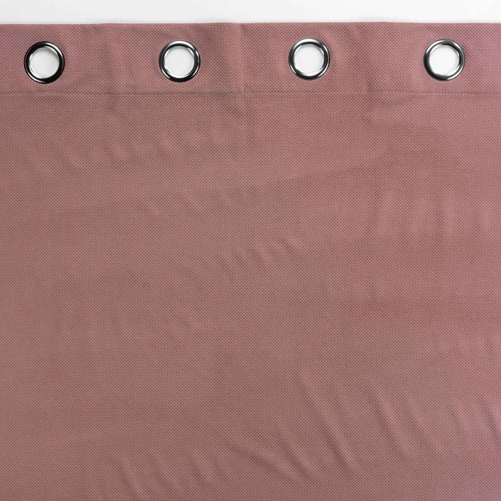 Rózsaszín bársony függöny 140x260 cm Velouriane – douceur d'intérieur