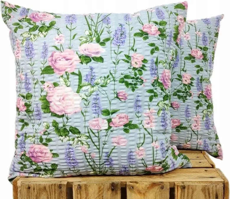 Párnahuzat kéregből Extra virágos rét Provence-ban szürke 30x50 virágos