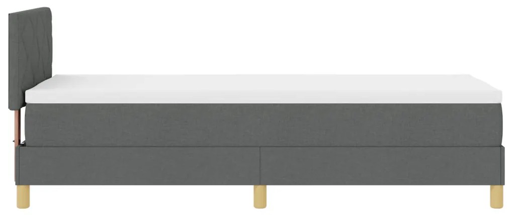 Boxpring ágy matraccal &amp; LED Sötétszürke 80x200 cm Szövet