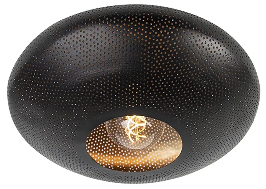 Okos mennyezeti lámpa fekete és arany 40 cm, Wi-Fi-vel G95 - Radiance