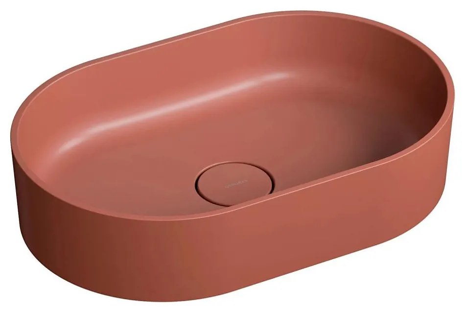 OMNIRES OVOUNTE - OVO 55x36 cm mosdó, dolomit, matt terrakotta