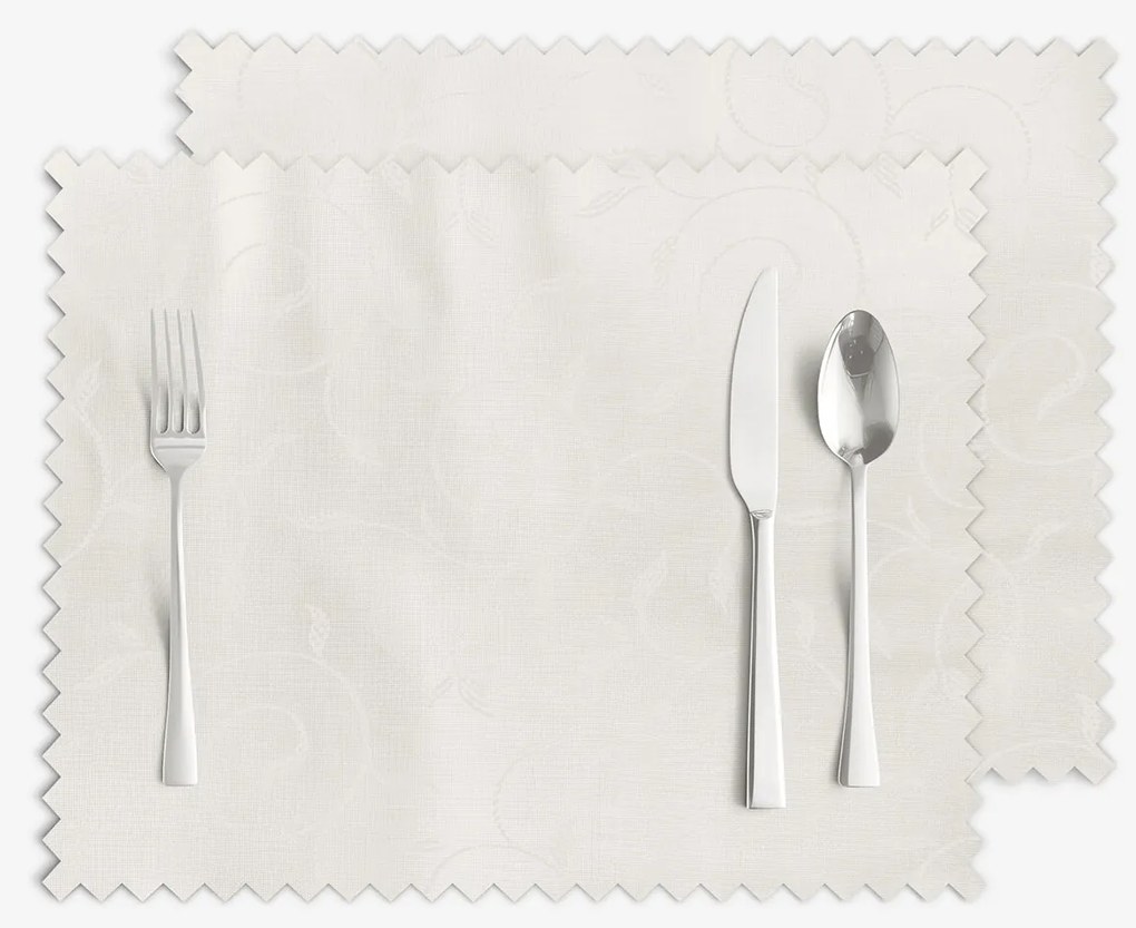 Goldea ünnepi teflonos reggeliző alátét - tej színű nagy ornamentekkel ékesített - 2db 30 x 40 cm