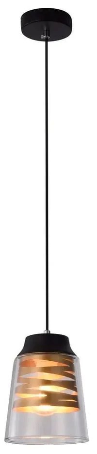 Fekete függőlámpa üveg búrával Fresno – Candellux Lighting