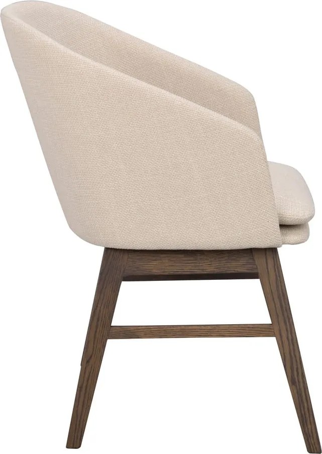 Bézs kárpitozott étkezőfotel szett 2 db-os Windham – Rowico