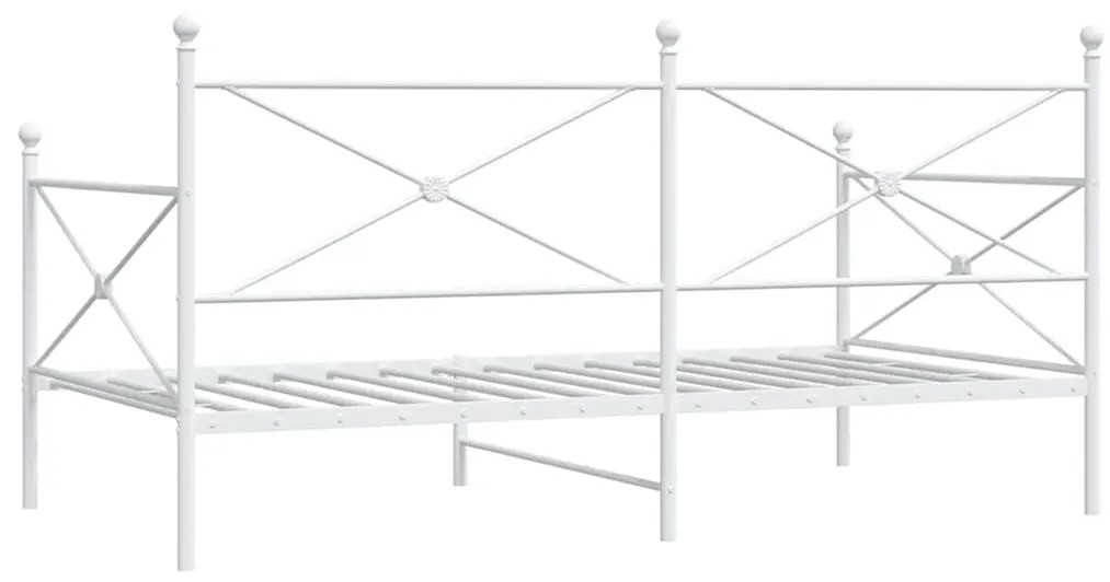 kanapéágy matrac nélkül fehér 100x200 cm acél