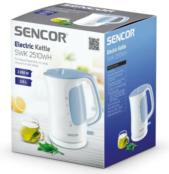 Sencor SWK 2510WH elektromos vízforraló, fehérszínben