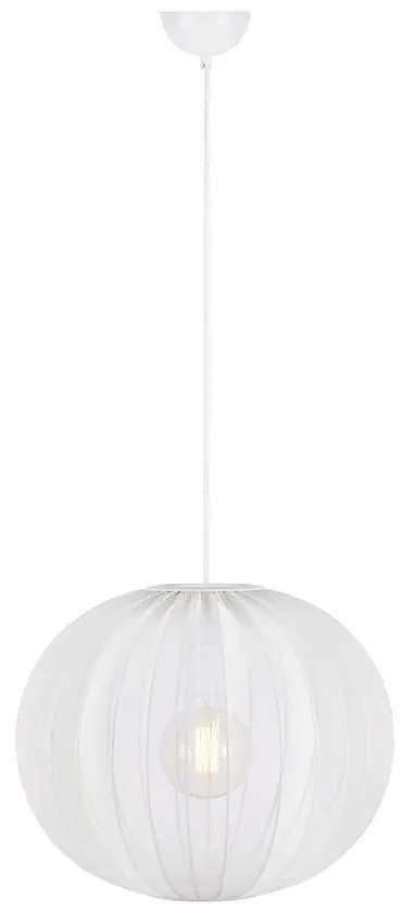 Fehér függőlámpa textil búrával ø 50 cm Florence – Markslöjd