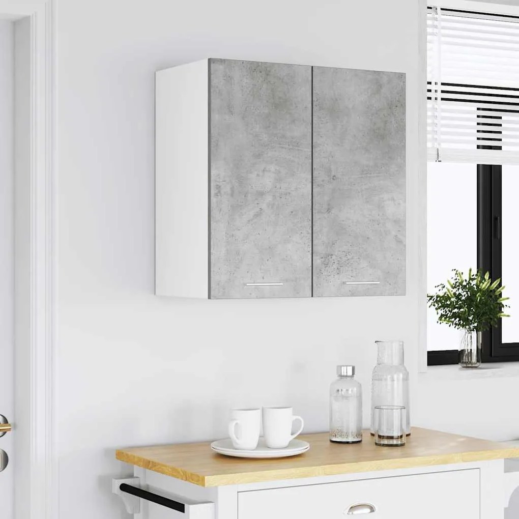 betonszürke szerelt fa konyhai fali szekrény 60x31x60 cm