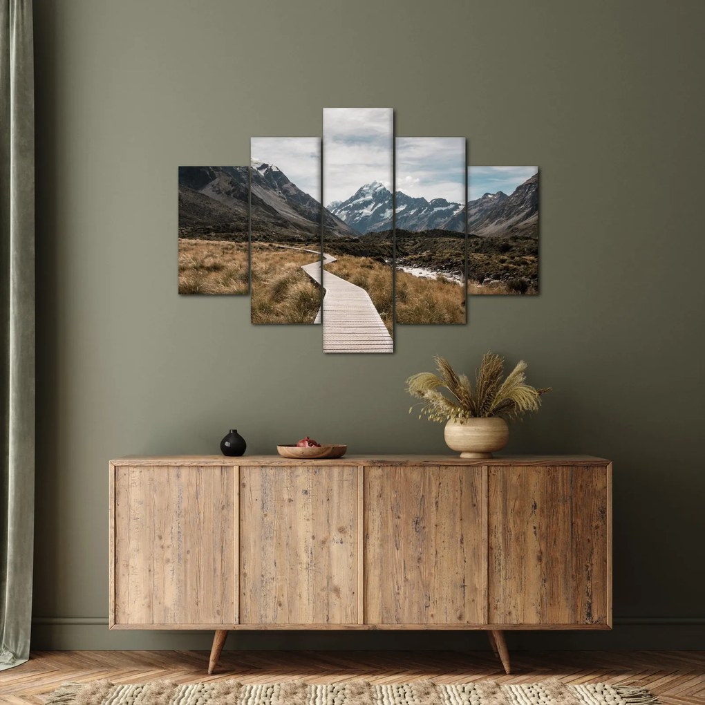 Kép - Sétány a hegységben Mt. Cook (150x105 cm)