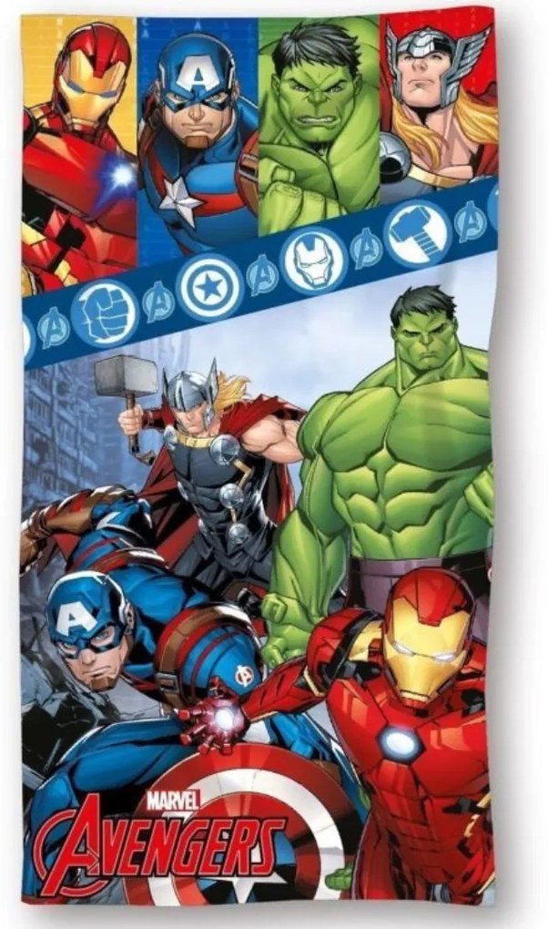 Gyermek törölköző Avengers 70X140cm Setino