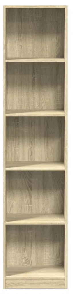 sonoma tölgy színű szerelt fa könyvespolc 40 x 24 x 176 cm