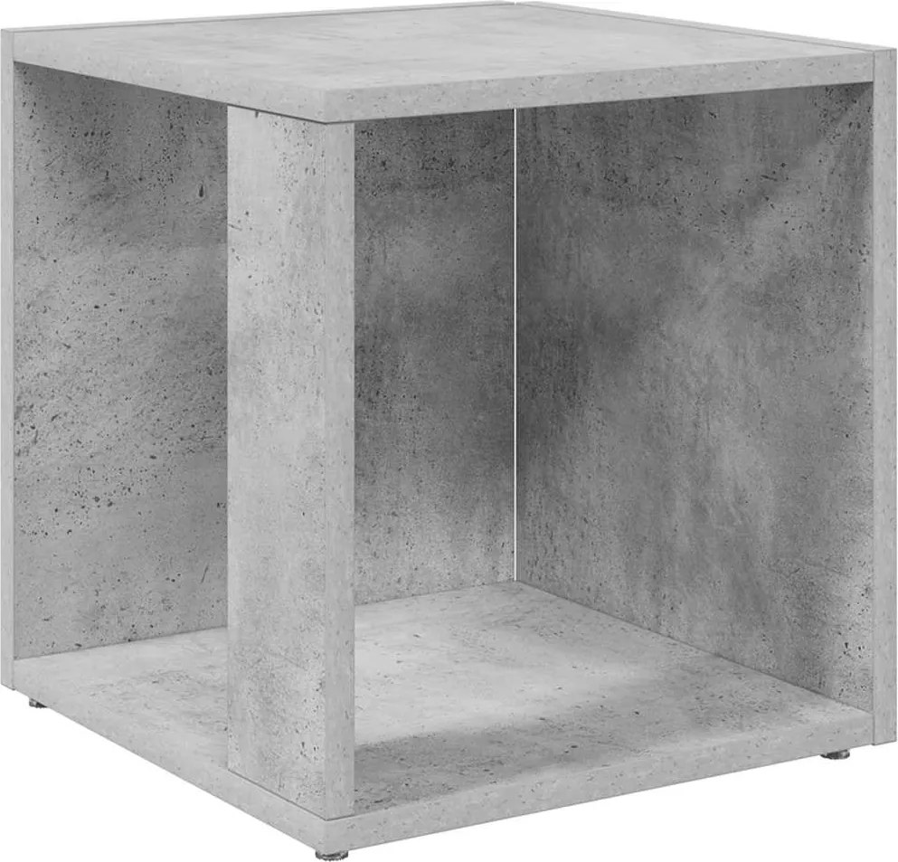 vidaXL betonszürke szerelt fa kisasztal 33 x 33 x 34,5 cm