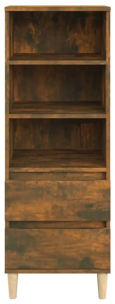Füstös tölgy színű szerelt fa magasszekrény 40 x 36 x 110 cm