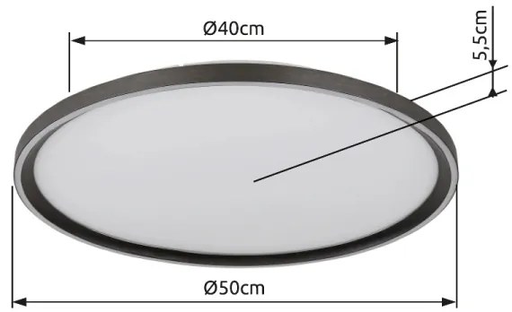 Globo 48802-48 - LED Dimmelhető mennyezeti lámpa DUBLIN LED/48W/230V + távirányító