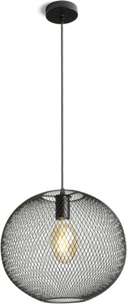 Rendl Cosir 34 függeszték lámpa, fekete, gömb, E27, 15W, 34 cm