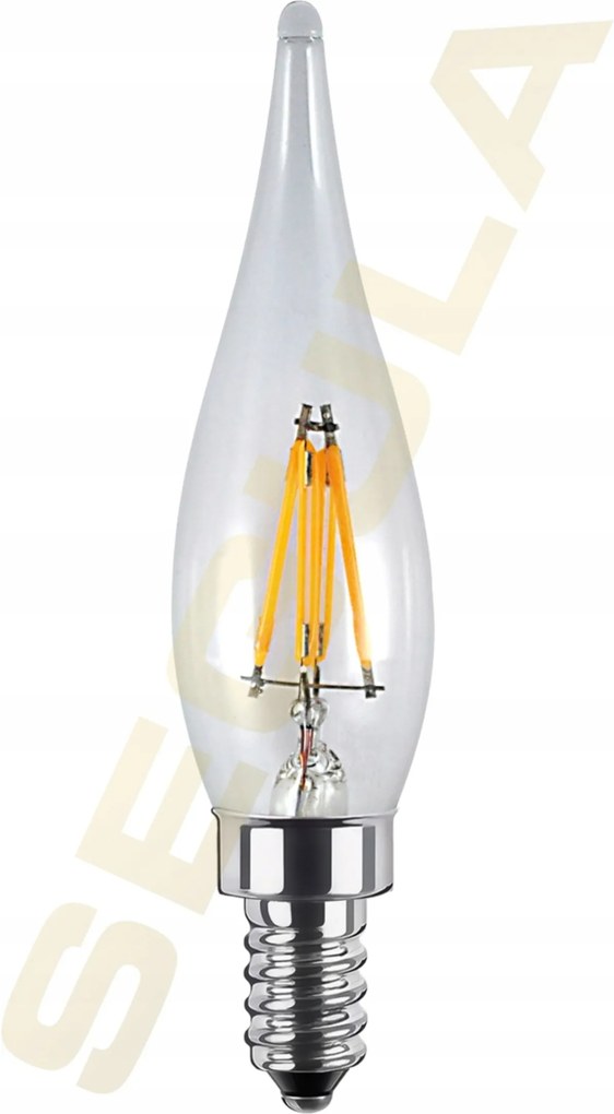 Segula 55234 Led francia gyertya, átlátszó E10 1 W 60 Lm 1900 K