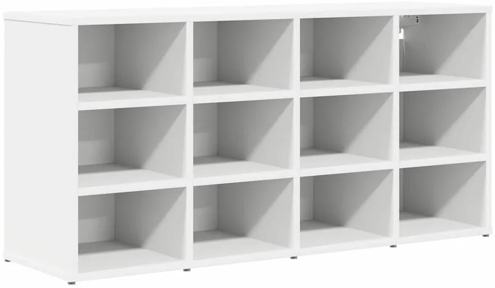 Cipősszekrény polcokkal Fehér 103 x 30 x 51 cm Faanyag