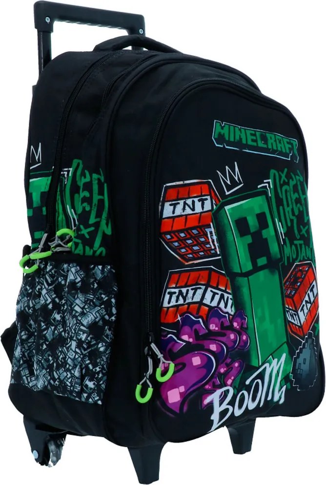 Minecraft Metro Art Boom gurulós iskolatáska, táska 46 cm