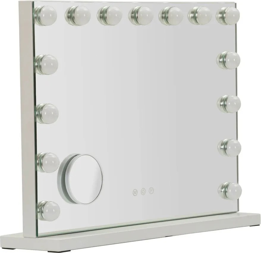 Fali tükör világítással-polccal 55x43 cm Hollywood – Mauro Ferretti