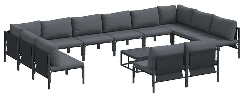 Kerti Kanapé Szett 13 pcs Antracit Acél