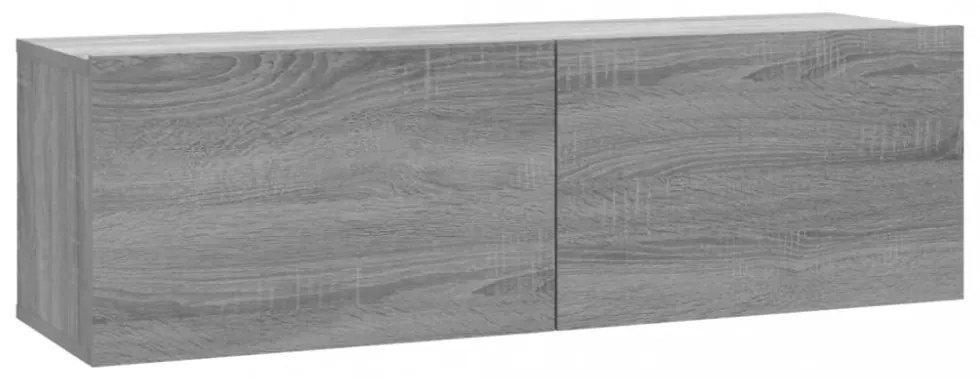 szürke sonoma színű szerelt fa TV-szekrény 100 x 30 x 30 cm