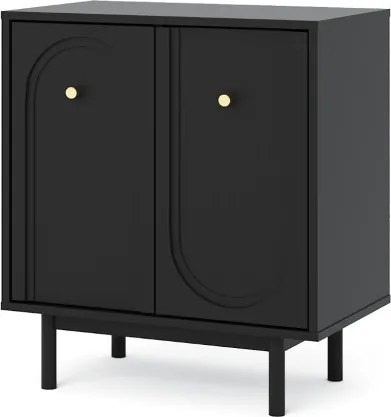 MAZOMA KOMODA 2D CZARNY/N.CZARNE/U.ZŁOTE