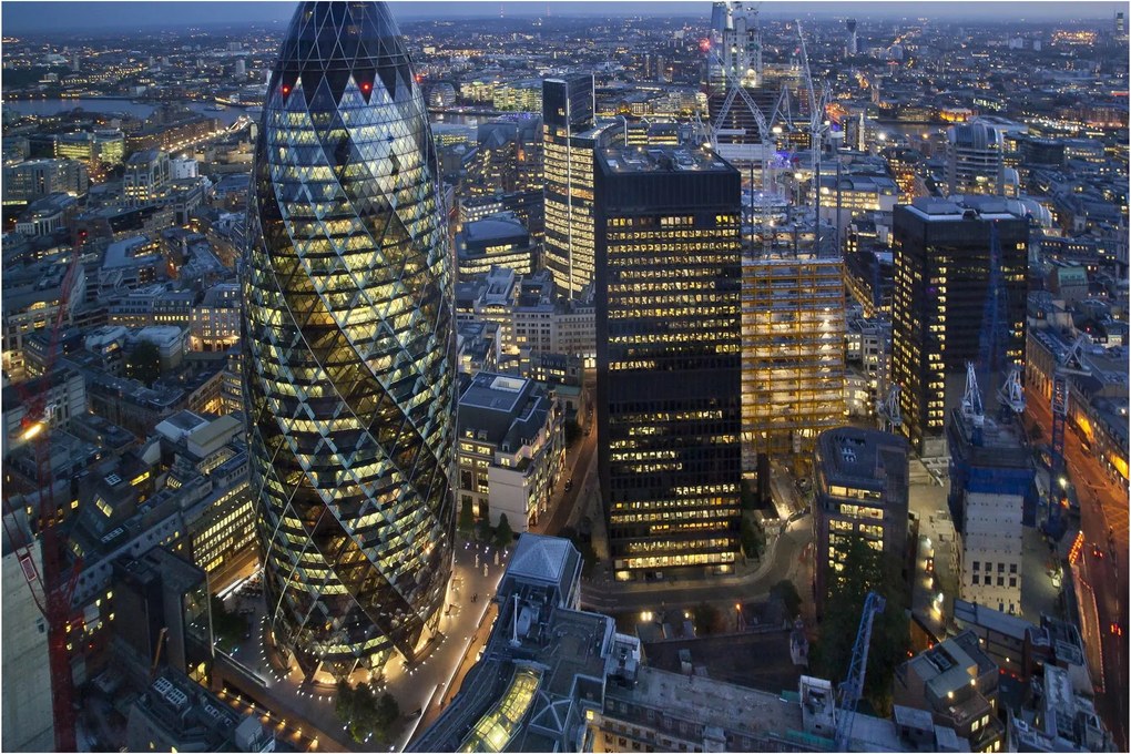Kép - London esti panorámája (90x60 cm)