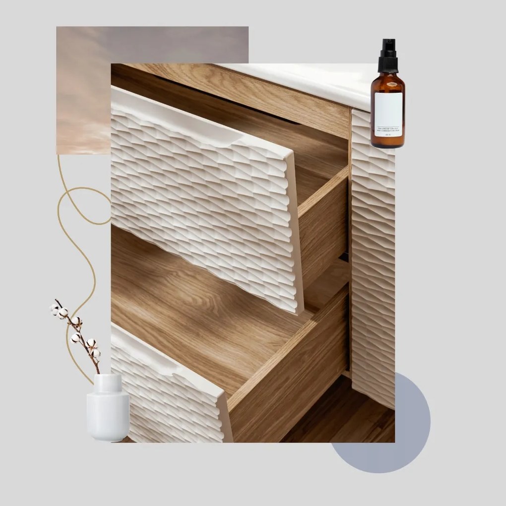 Bútorszett 120cm-es asztallappal és Trust pultra szerelhető mosdóval