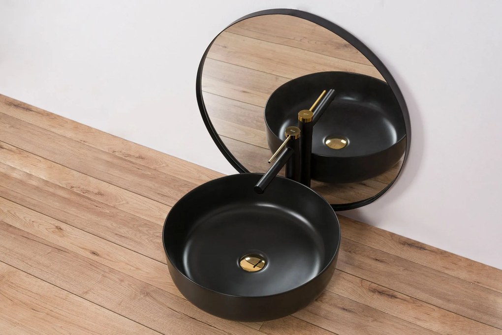 Rea Grip Black Gold magasított fürdőszobai mosdó csaptelep