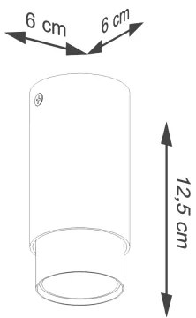 Sollux SL.1410 - Spotlámpa NERO 1xGU10/10W/230V 12,5 cm fekete/arany