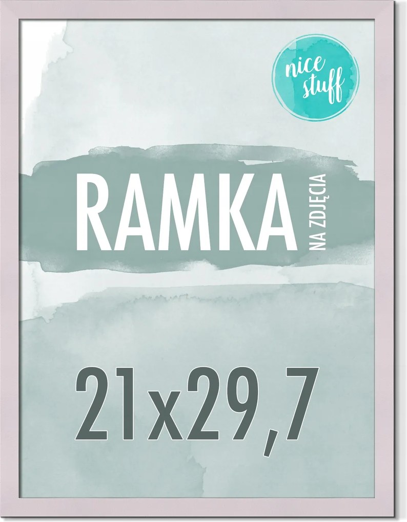 Képkeret 21x30 A4 Képkeret Fotó 21x29,7 Púder Lila
