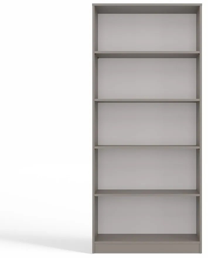 Faenza R80 polcos szekrény, könyvtartó, 80x182x30 cm, agyag színű