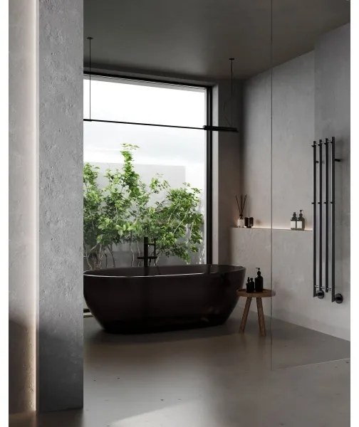 P.M.H. MO1B-RK - Elektromos törölközőszárító MONA 93W/230V 153,3 cm IP44 fekete