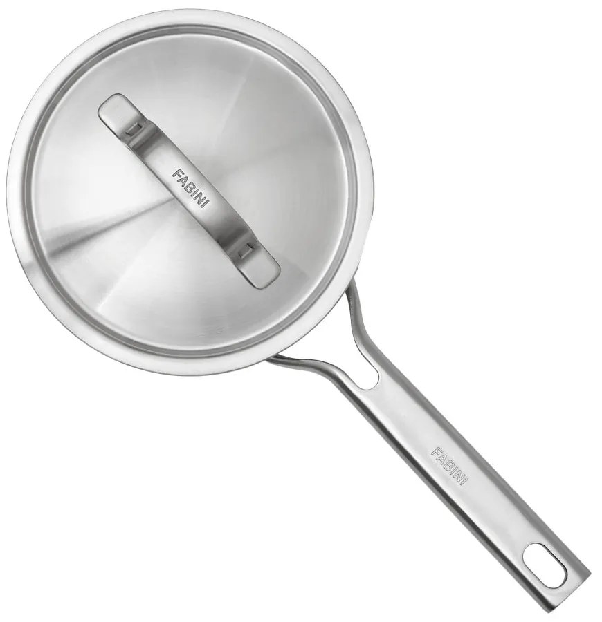 Indukciós tűzhelyhez alkalmas rozsdamentes acél edény fedővel 1,2 l Lucca 3.0 – FABINI