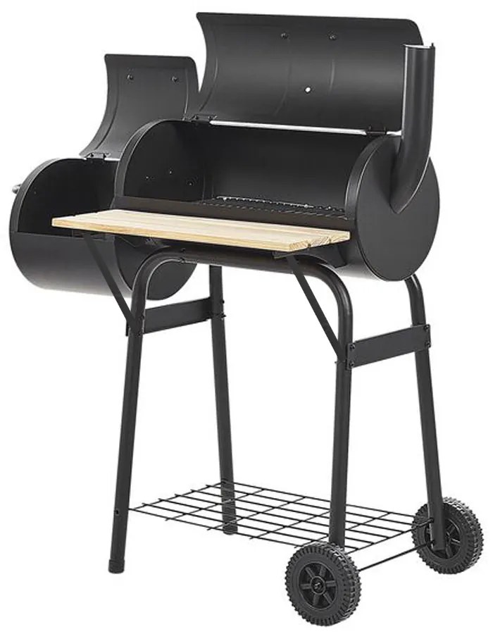 2in1 faszenes BBQ grill és smoker