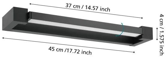 Eglo 56464 - LED Fürdőszobai tükörmegvilágítás GEMILIANA LED/8,9W/230V 45 cm IP44